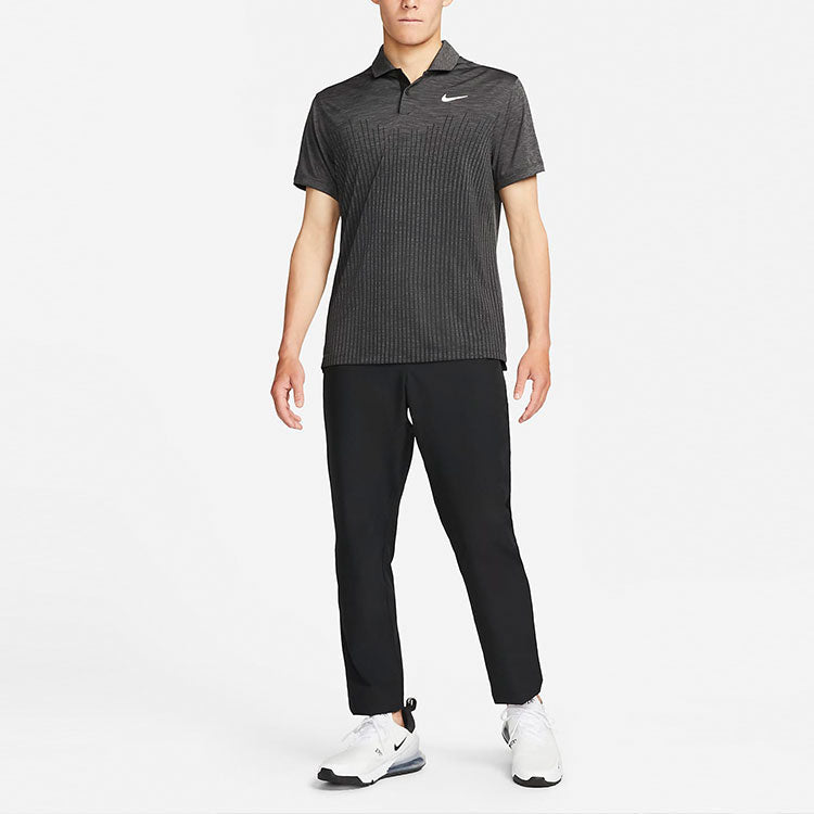 Men's Nike Dri-FIT ADV Solid Color Golf Short Sleeve Black Polo Shirt DN2244-010