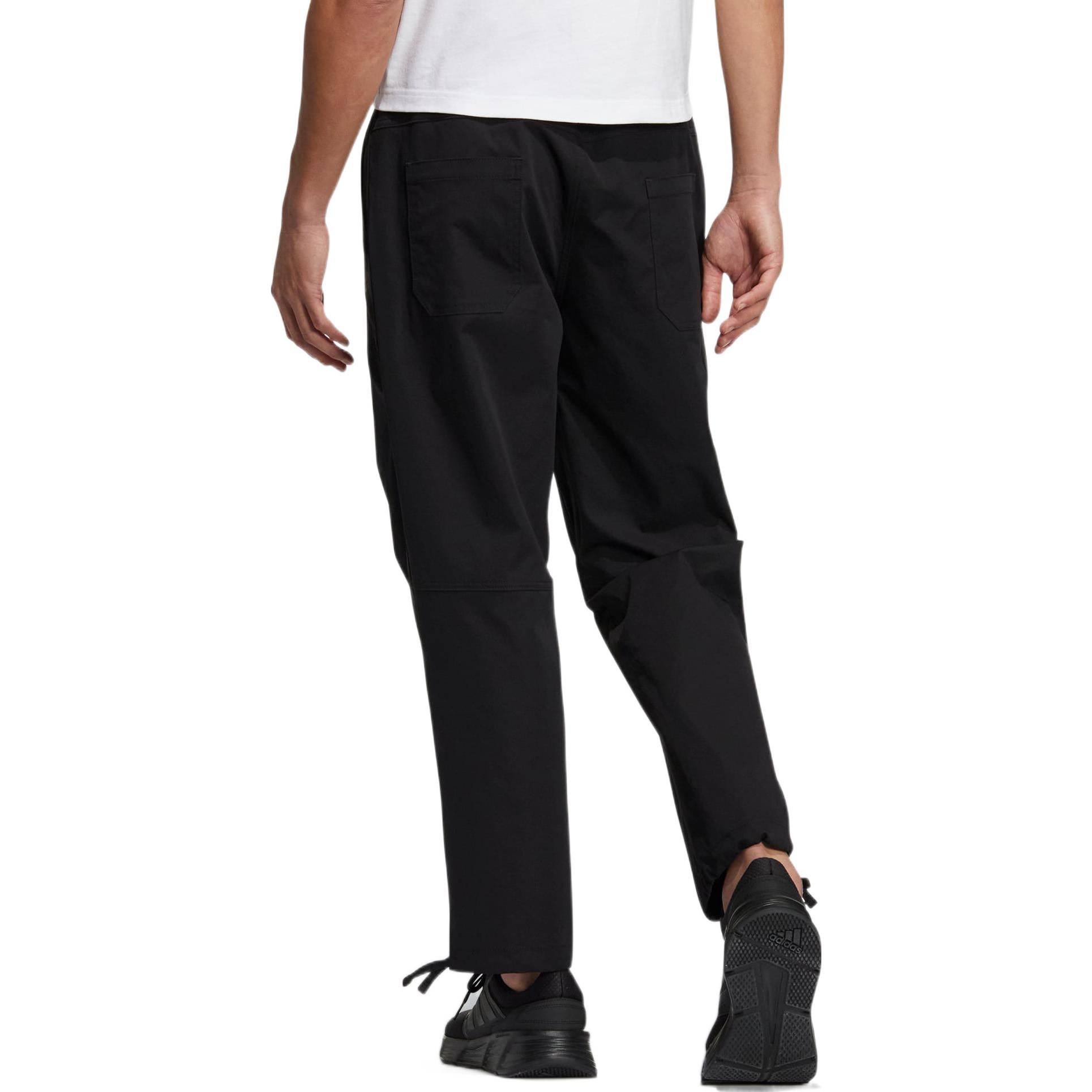 adidas Solid Color Straight Sports Pants Men's Black HP1389