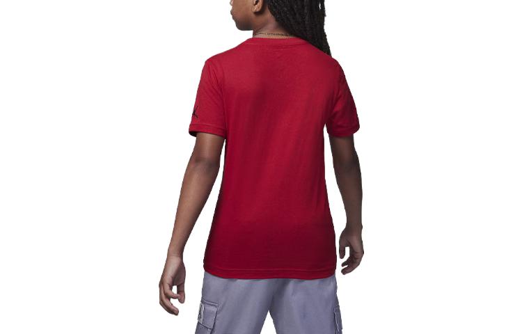 (GS) Air Jordan 23 Striped Jersey T-Shirt 'Red' 95C840-R78