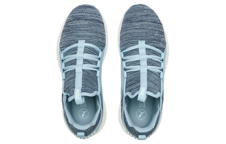 (WMNS) PUMA Mega Energy Heather Knit Low-top Running Shoes Blue/White 191096-01