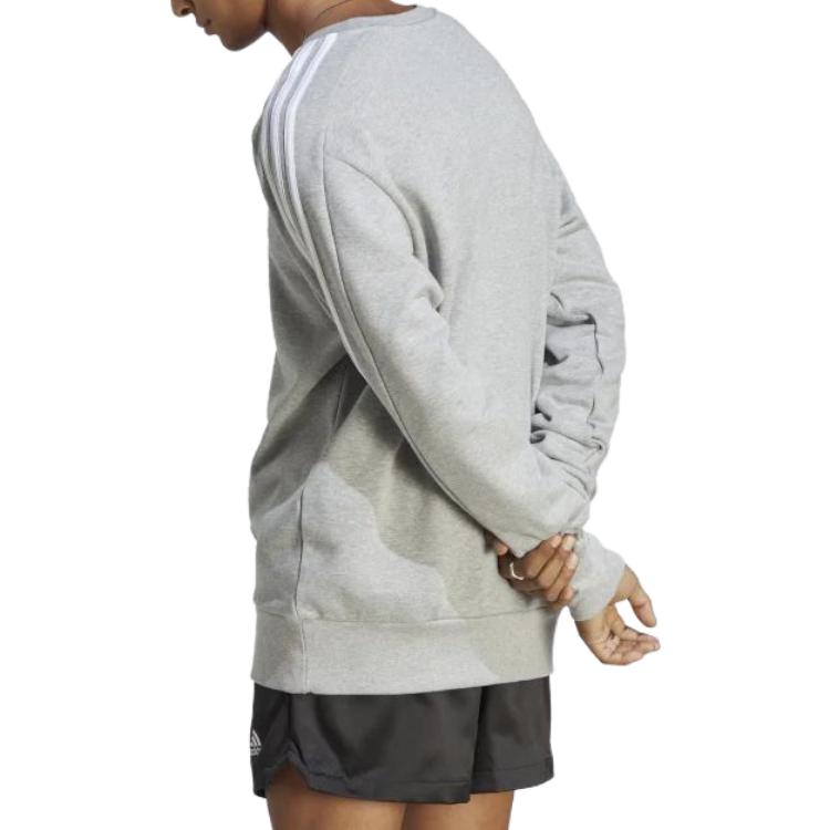 adidas Essentials French Terry 3-Stripes Sweatshirt 'Grey' IC9319