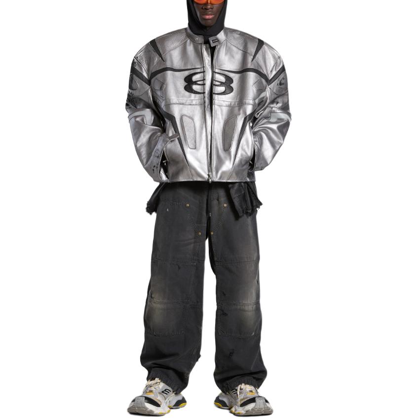 Balenciaga Unity Sports Icon Racer Jacket 'Silver' 787430TQS128106