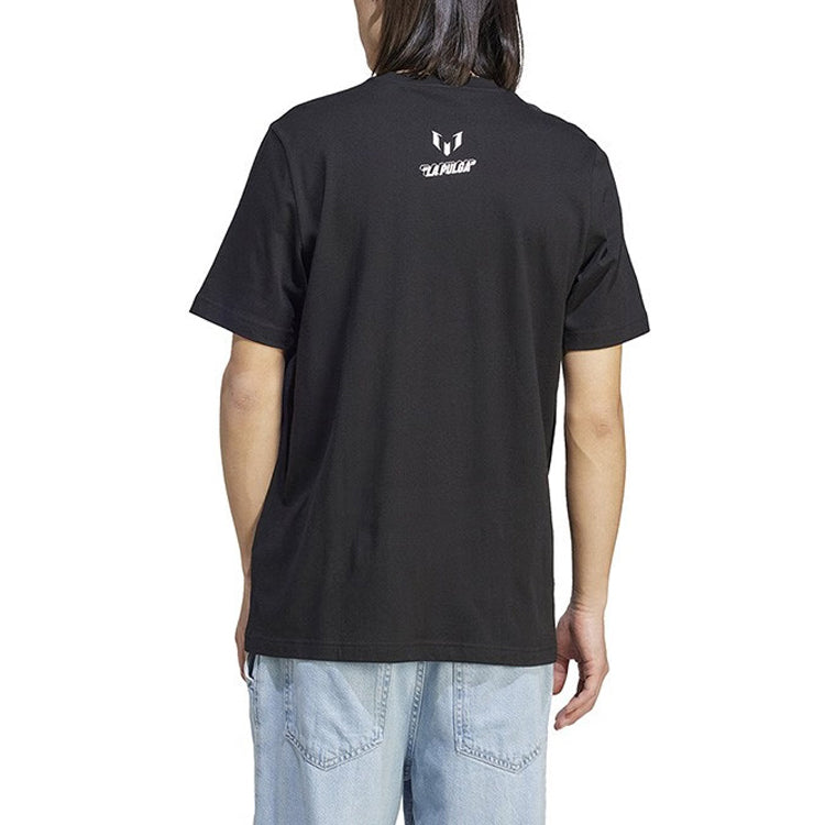 adidas Messi Football Icon Graphic Tee 'Black' IB4909