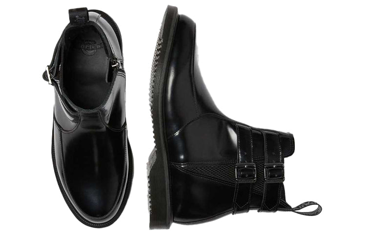 (WMNS) Dr. Martens Flora Polished Smooth Chelsea Boots Black 25965001