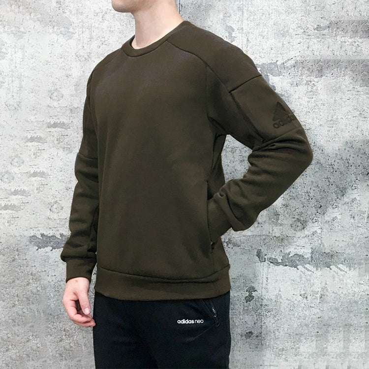 adidas AI CS Space Athleisure Casual Sports Round Neck Pullover Brown FJ0225