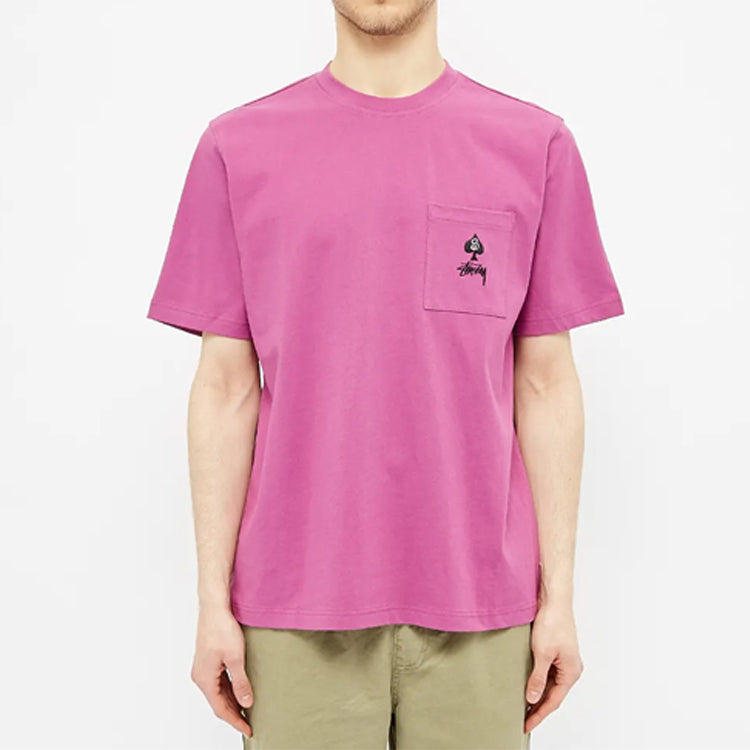 Men's Stussy Logo Short Sleeve Purple 1140182