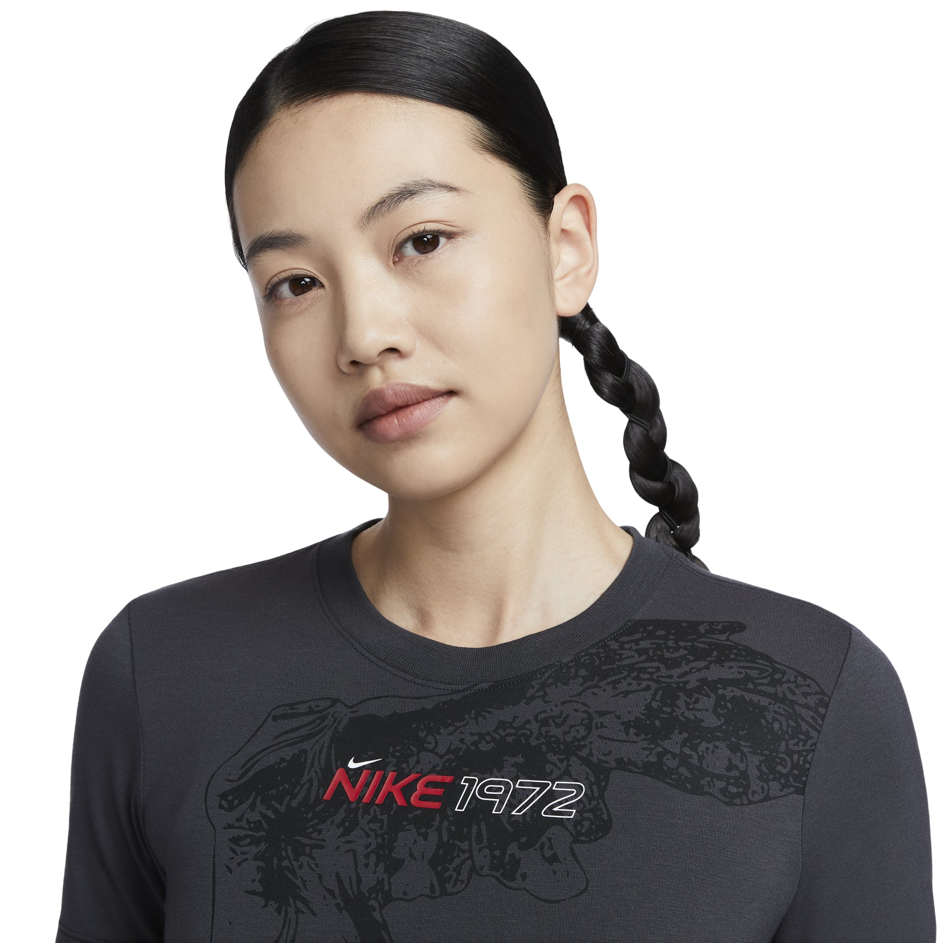 (WMNS) Nike Sportswear Slim Crop T-shirt Asia Sizing 'Anthracite' HF7396-060