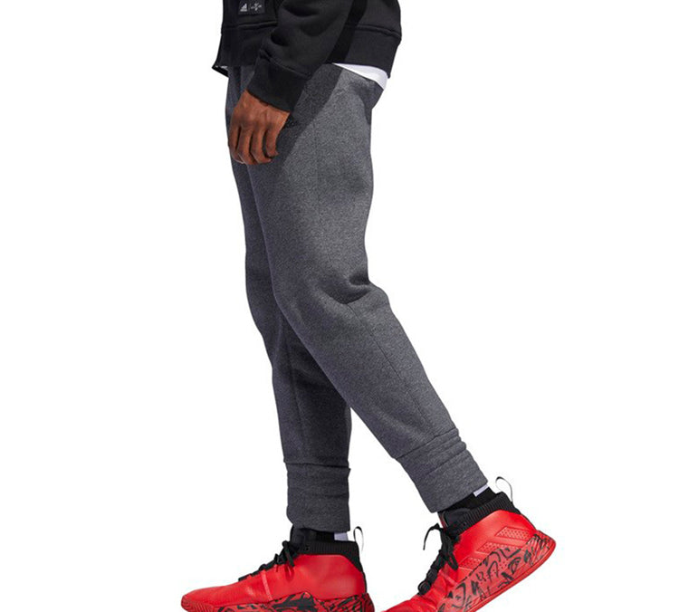 adidas Pant Basketball Drawstring Sports Long Pants Black DU6274