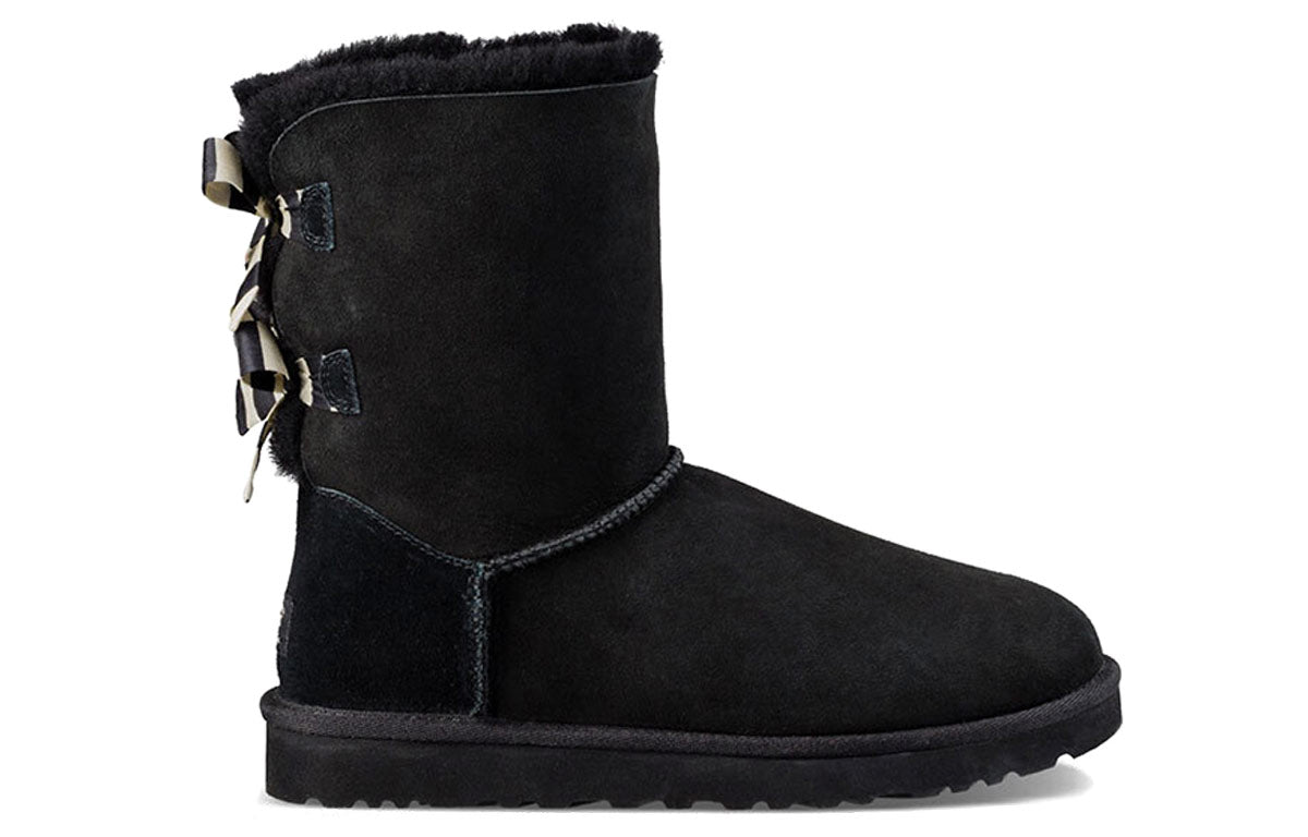 (WMNS) UGG Bailey Bow Stripe 1090941-BLK