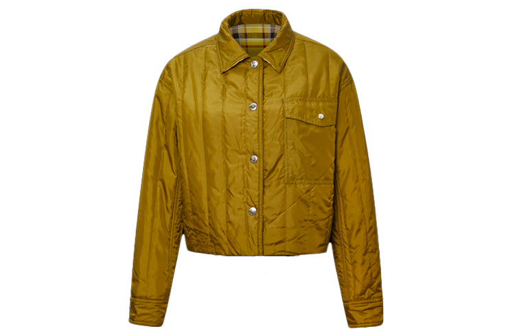(WMNS) Converse Reversible Plaid Shirt Jacket Asia Sizing 'Yellow' 10019436-A03