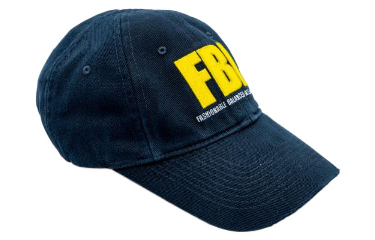 Balenciaga FBI Baseball Cap 'Navy Yellow' 680740-410B2-4075-SML