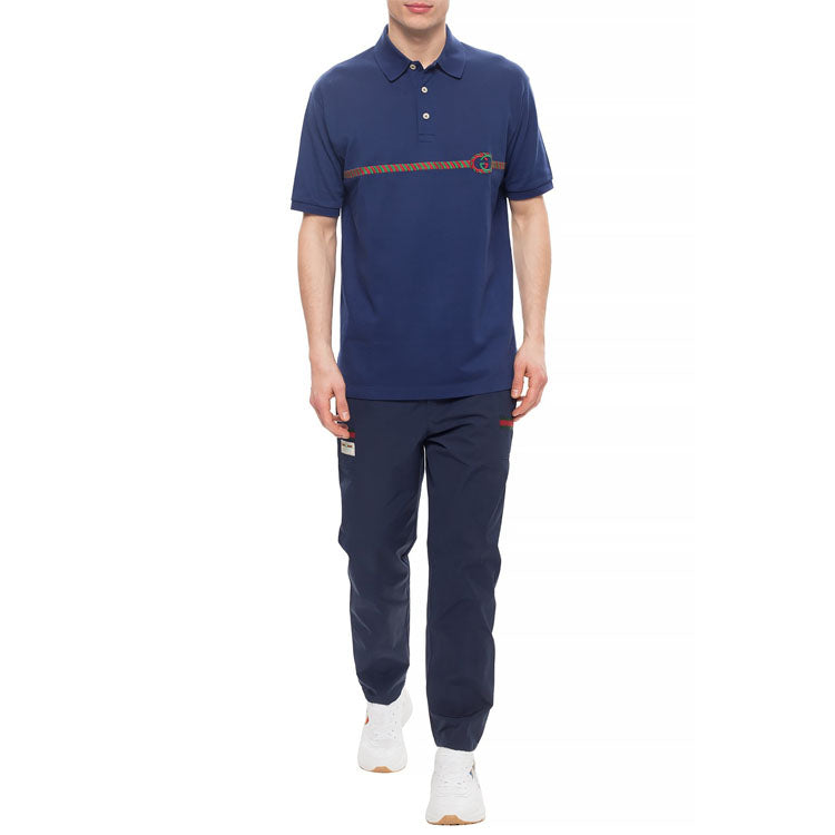 Gucci Logo-embroidered polo shirt 'Navy' 598957-XJB0V-4684