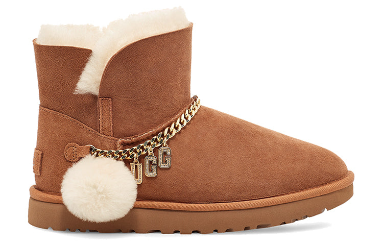 (WMNS) UGG Classic UGG Charm Mini Fleece Lined Brown 1112493-CHE