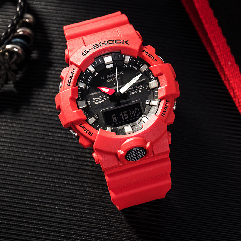 CASIO G-Shock Analog-Digital 'Red' GA-800-4A