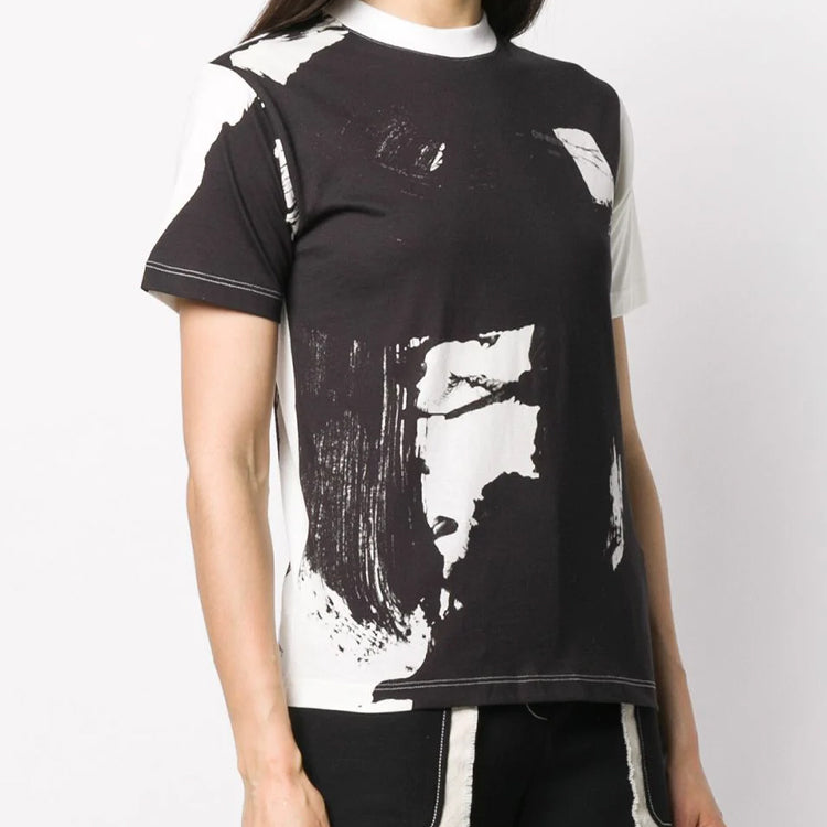 (WMNS) Off-White Pattern Short Sleeve Black OWAA049S20JER0020110