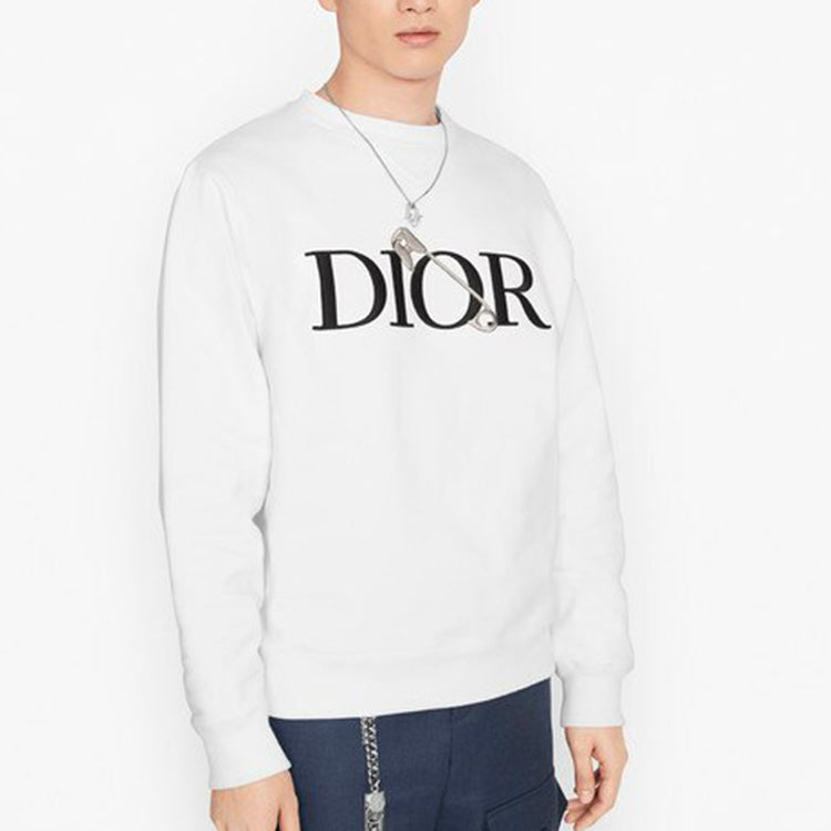 DIOR Logo Crewneck Sweatshirt For Men White 043J604A0531-C089