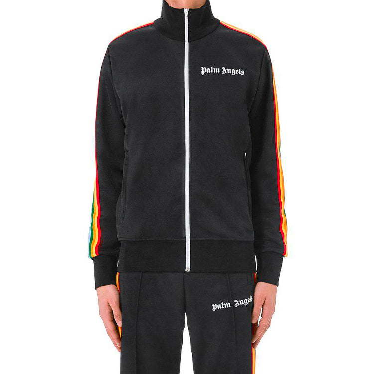 PALM ANGELS Black Rainbow Track Jacket Stripe PMBD001S193840031088
