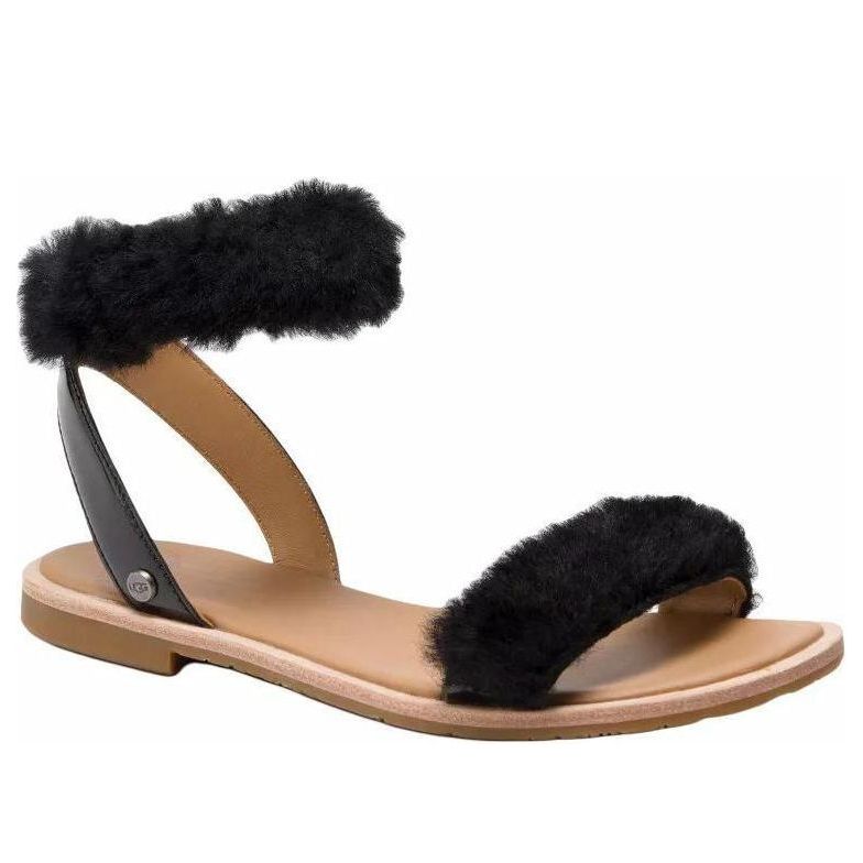 (WMNS) UGG Fluff Springs Sandal 'Black' 1101438-BLK