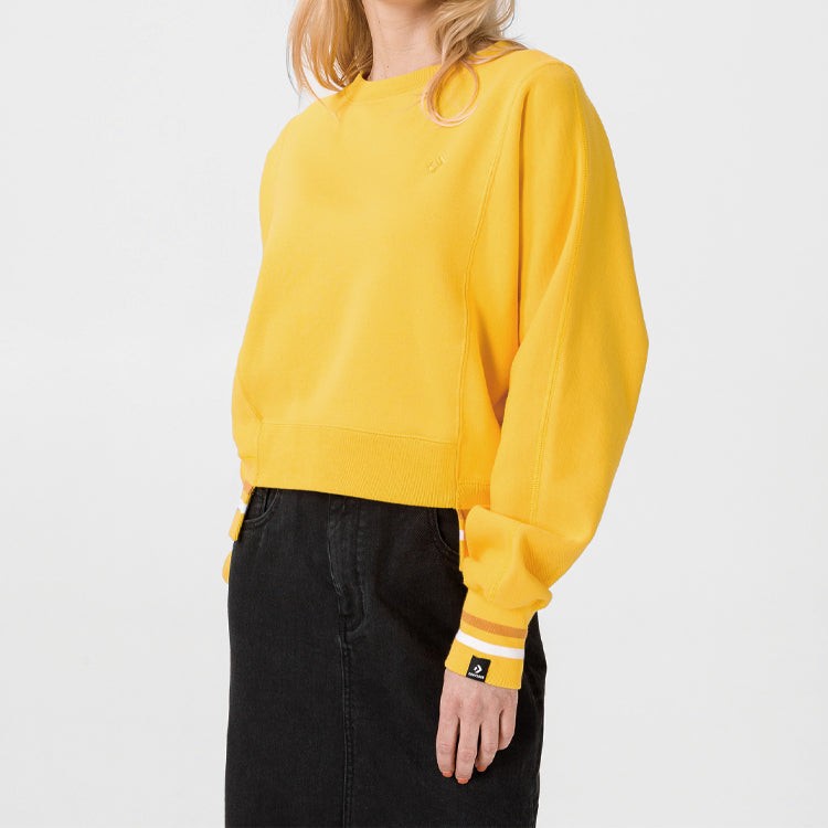 (WMNS) Converse Stripe Breathable Pullover Yellow 10020727-A01