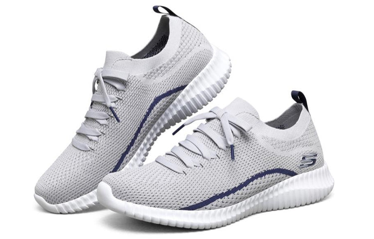 Skechers Elite Flex Grey/White/Blue 52865-LTGY