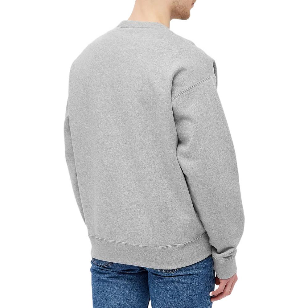 Men's Nike Solid Color Embroidered Logo Round Neck Long Sleeves Dark Grey CV0554-063