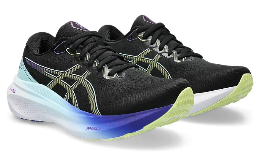 (WMNS) ASICS Gel-Kayano 30 'Black Blue Glow Yellow' 1012B357-003