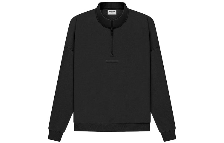 Fear of God Essentials SS21 Mockneck Half Zip 'Black' FOG-SS21-575