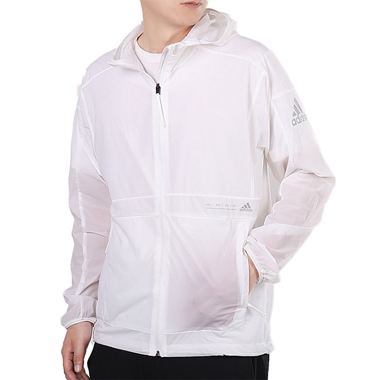 adidas Windtight Sports Hooded Rash Guards Men White FT2779
