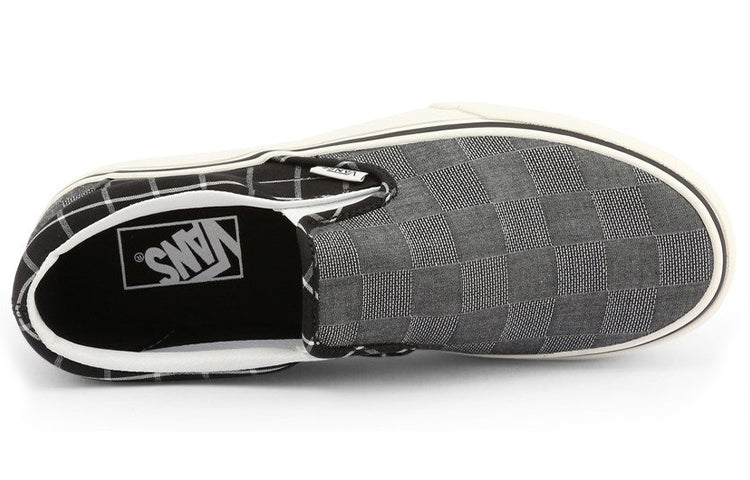 Vans slip-on Skate shoes Checkered 'Grey Black' VN0A3JEZ1AW