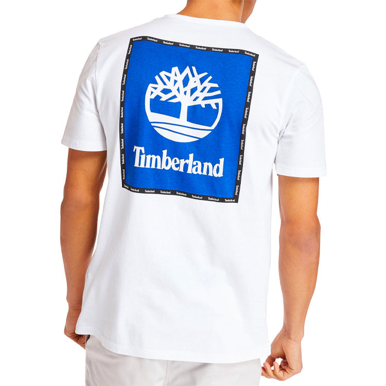 Men's Timberland SS20 Logo Printing Short Sleeve White A22RP100