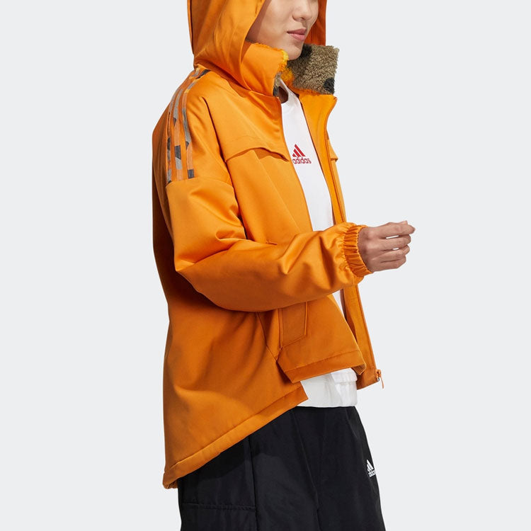(WMNS) adidas Sports Hooded Jacket Orange H09759