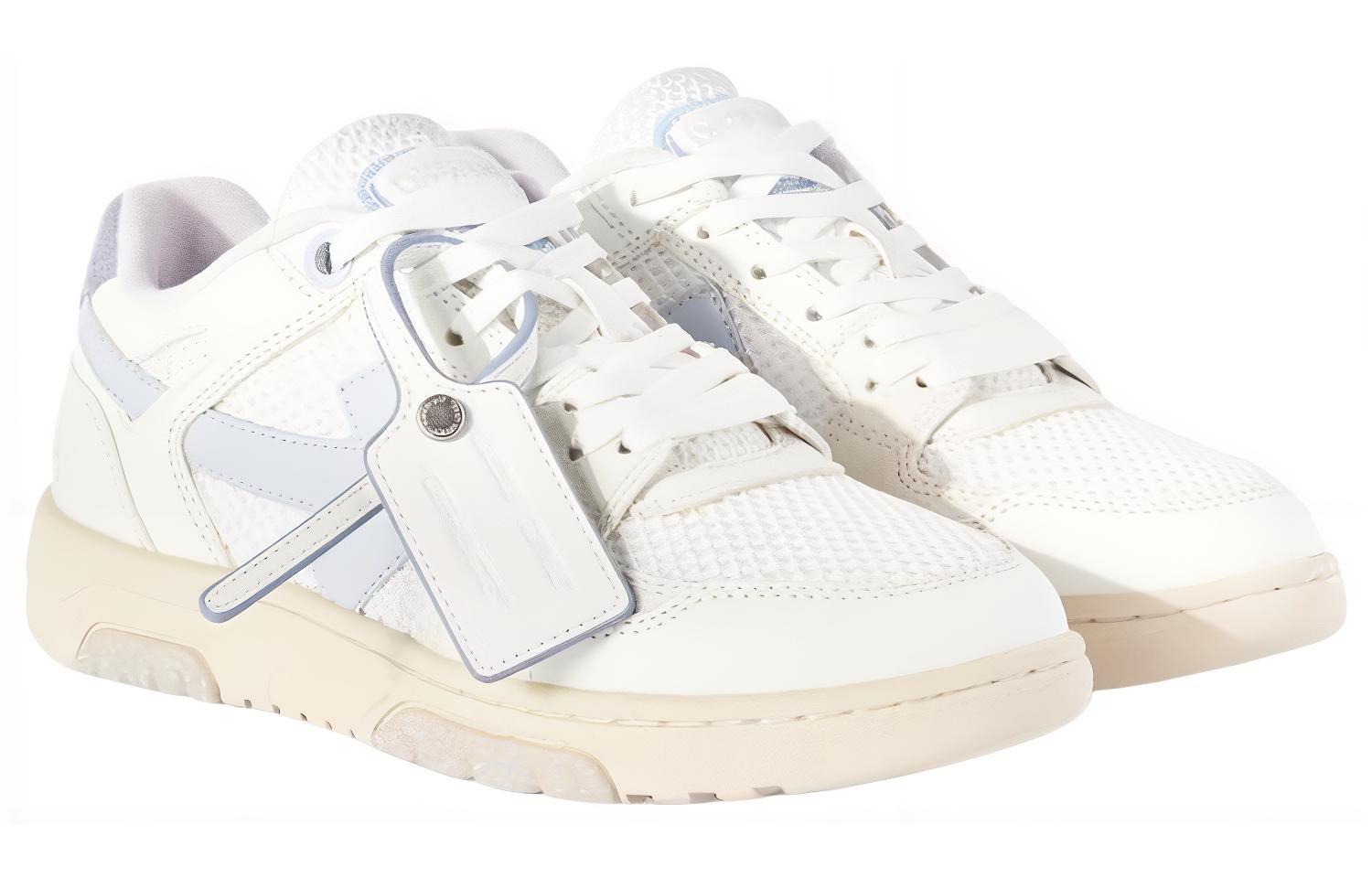 (WMNS) Off-White Slim Out Of Office Leather Sneakers 'White Purple' OWIA276S24LEA0010140
