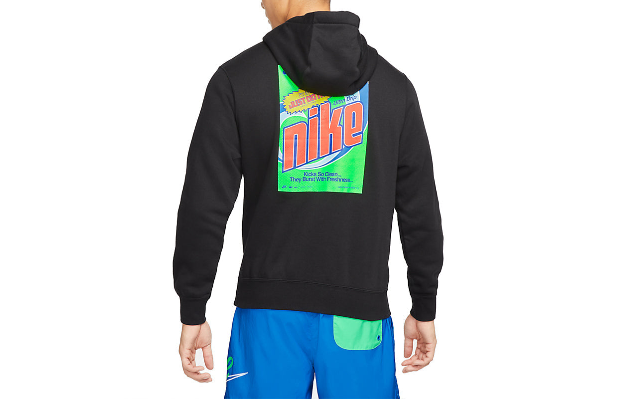 Men's Nike Sportswear Keep It Clean Casual Sports Pullover Fleece Lined Black DM2200-010