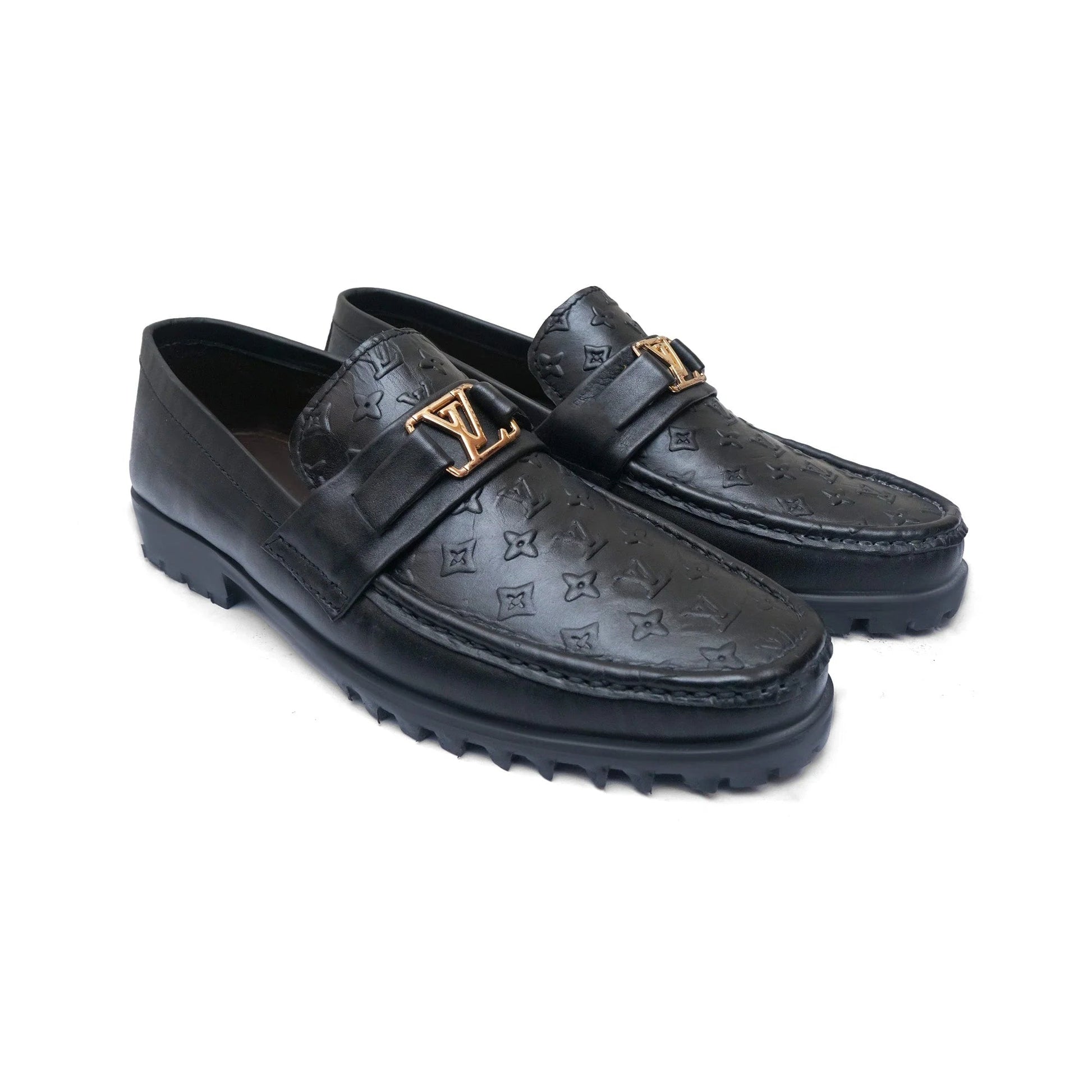 LOUIS VUITTON Montaigne Loafers 'Black Logo Monogram' 1A3YEI