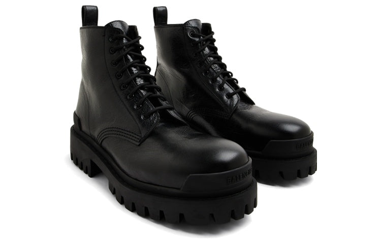 Balenciaga Strike Ankle Boots 'Black Leather' 589338WAD401000