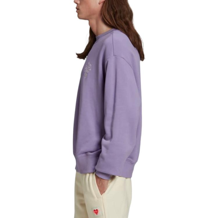 adidas originals Sports Round Neck Pullover Casual Purple HI6016