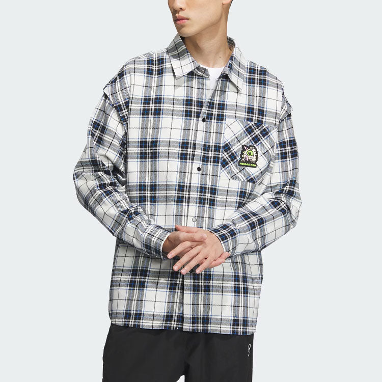 adidas Neo Casual Detachable Sleeve Shirt 'White Black' IK5155