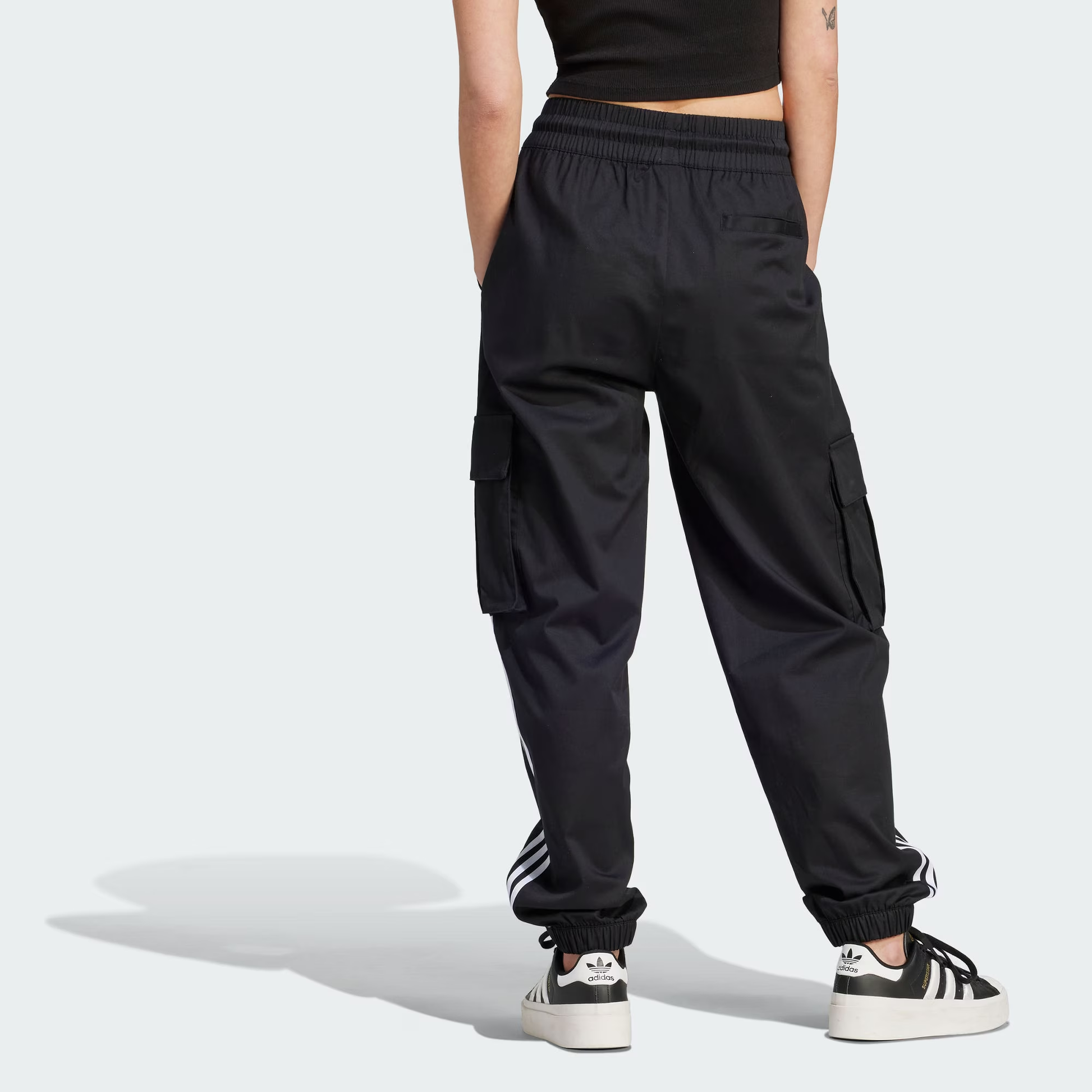(WMNS) adidas Originals Cargo Pants 'Black' IR9796