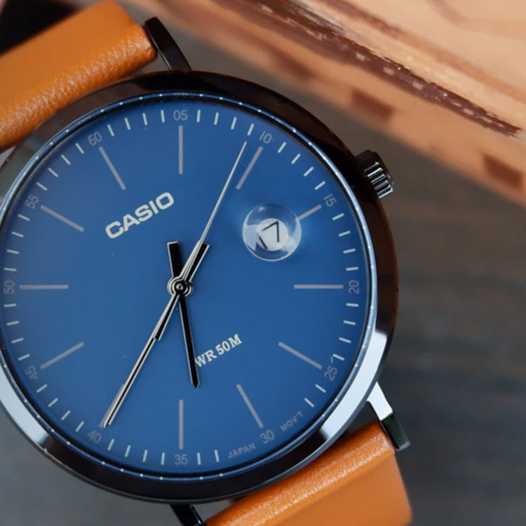 CASIO Male DRESS Japan / South Korea Fashion Sports Brown Orange Brown Analog MTP-E175BL-2EVDF