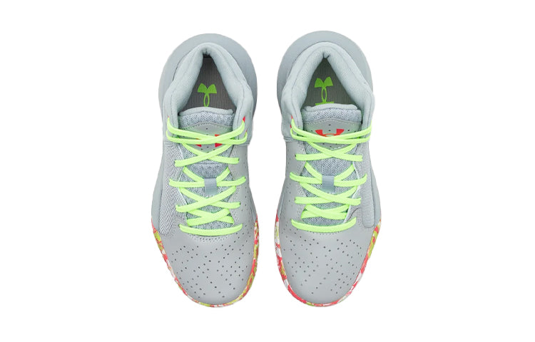 (GS) Under Armour Jet '21 'Mod Grey Quirky Lime Camo' 3024794-106