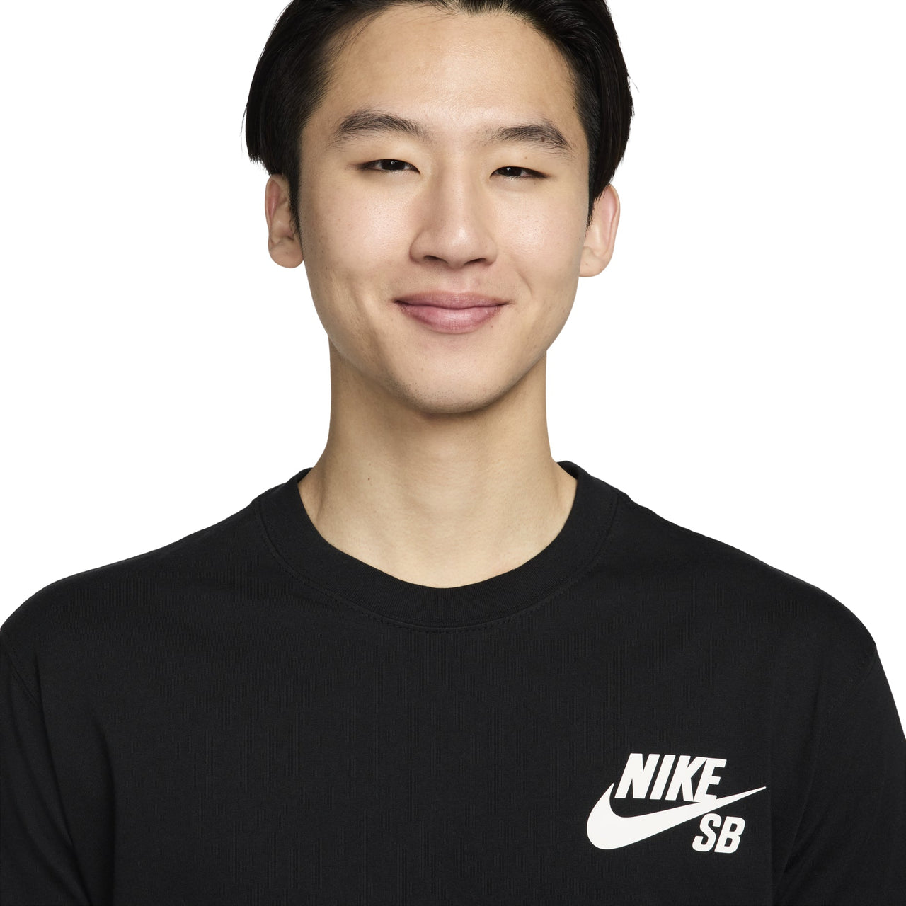 Men's Nike SB Logo Printing Sports Skateboard Short Sleeve Black T-Shirt DC7818-010