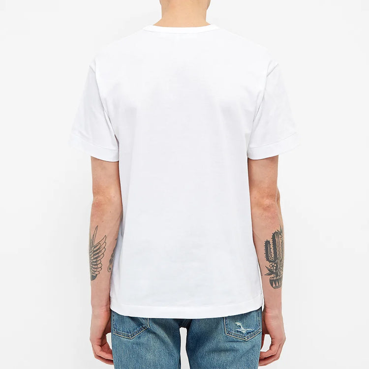 COMME des GARCONS PLAY Word Logo Short Sleeve White P1T068-1