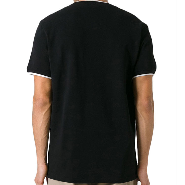 Men's KENZO SS21 Embroidered Pocket Round Neck Short Sleeve Black F755TS0014BA-99