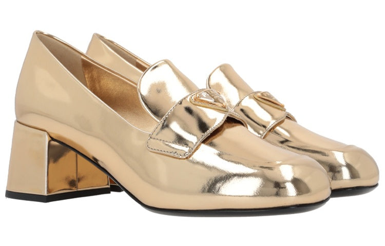 (WMNS) PRADA Patent Leather Loafers 'Gold' 1D763M_F045_3AU1_F_0522