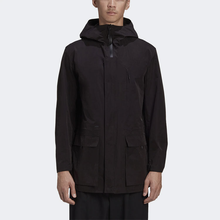 Men's Y-3 Casual hooded Windproof Jacket Black GK4569