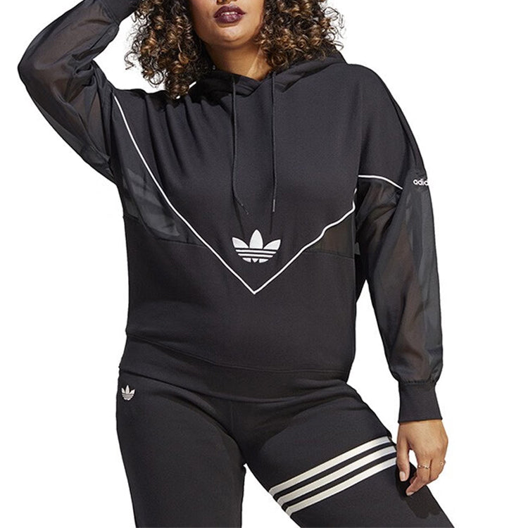 (WMNS) adidas Original ADICOLOR Hooded Top 'Black' IC5380