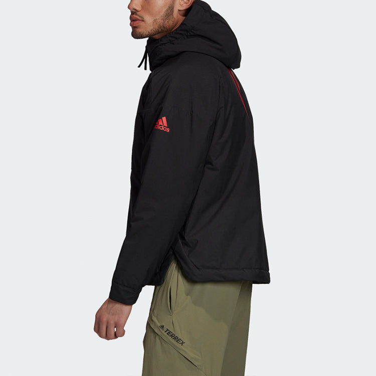 adidas Urban Fc Cny Outdoor Hooded Cotton Jacket Men Black FT9410