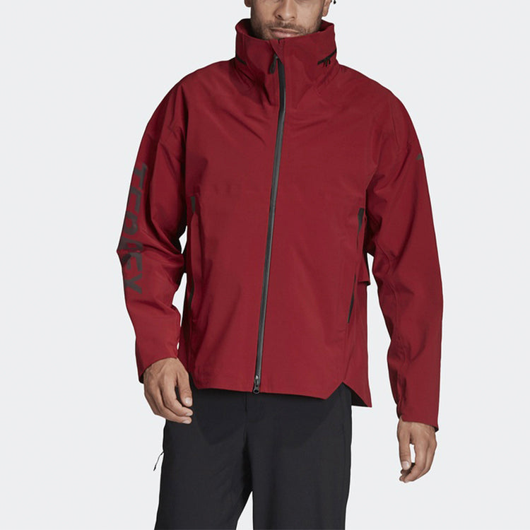 adidas Myshelter Jkt Outdoor waterproof Reflective Hooded Jacket Red FP8455