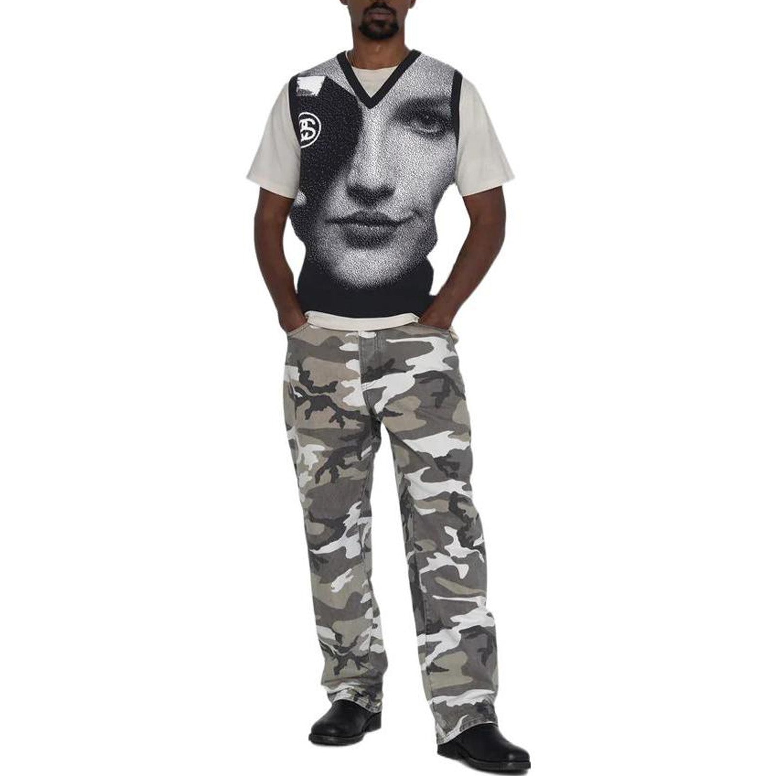 Stussy Photo Jacquard Vest 'Black' 117155