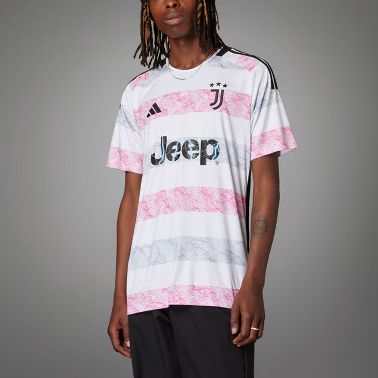 adidas Juventus 23/24 Away Jersey 'White Pink' HR8255
